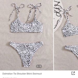 SHEIN Dalmatian Tie Shoulder Bikini